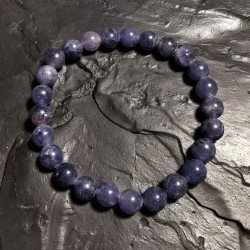 Iolite - Bracelet perles 8mm - 5e chakra